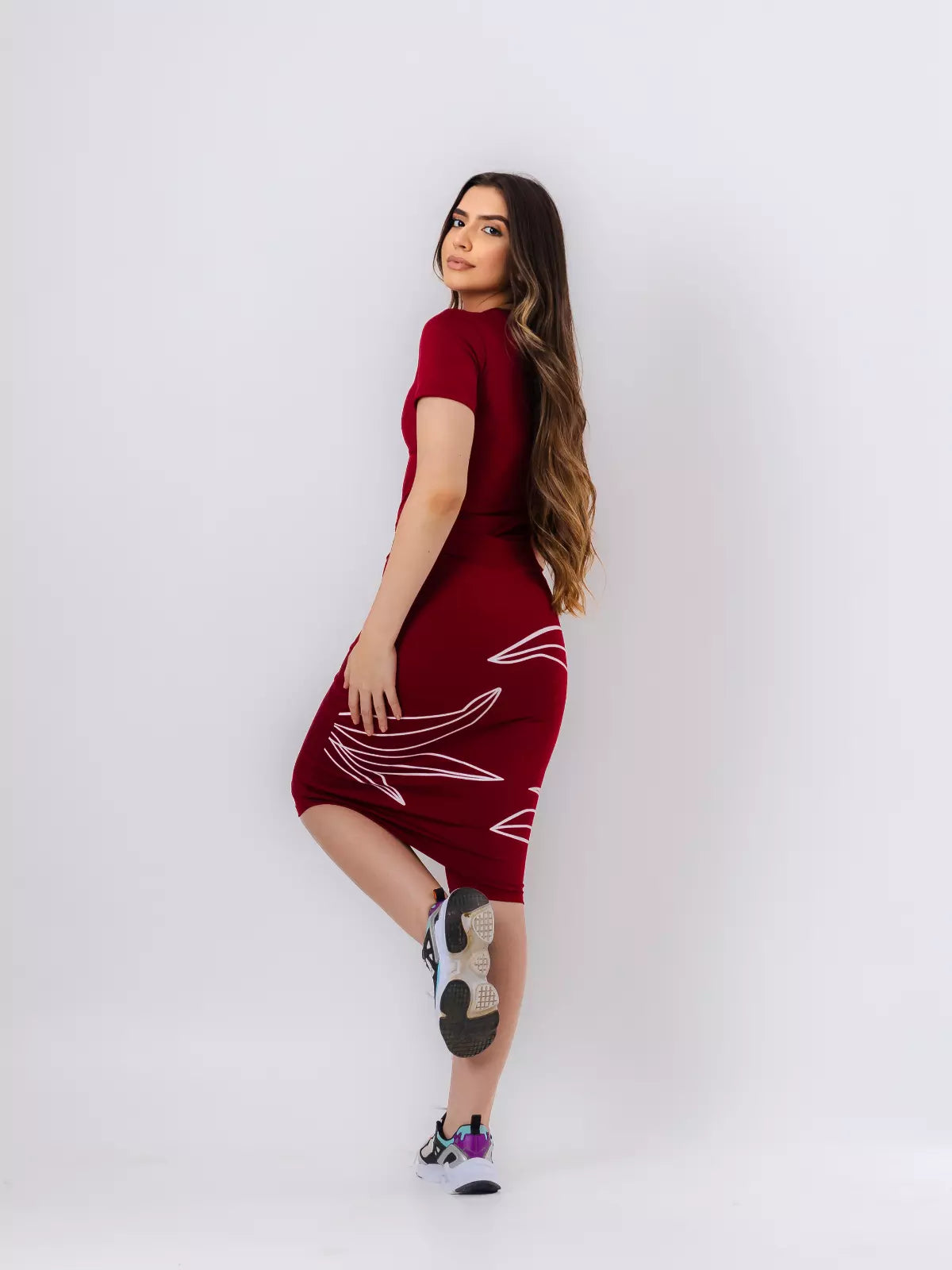 Conjunto Camisa e Midi Saia Florescer