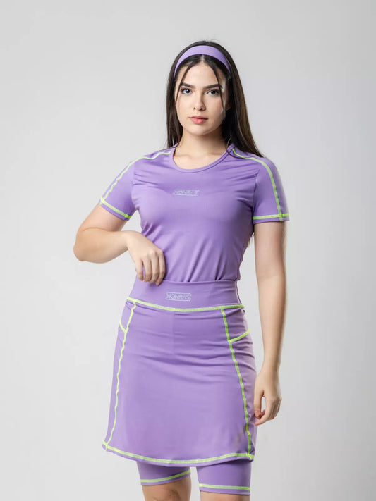 Conjunto Camisa e Short Saia Verone Com Tiara