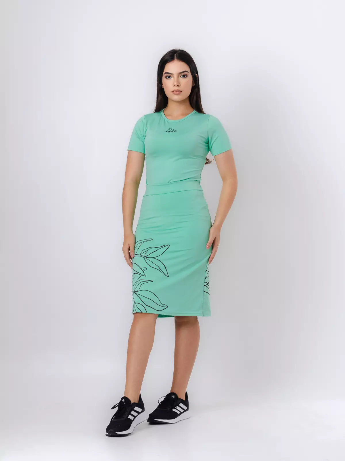 Conjunto Camisa e Midi Saia Florescer